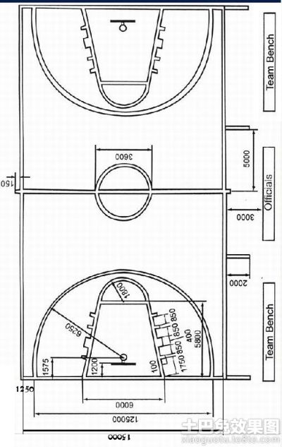 篮球场场地尺寸平面图详解（从规格到细节，全面解读篮球场设计）