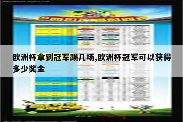 体彩欧洲杯规则及奖金 详解欧洲杯竞猜规则和奖金分配