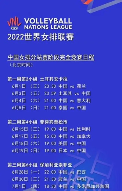 2023年女排比赛时间表直播视频回放 详细赛程安排和观赛方式-第3张图片-www.211178.com_果博福布斯